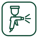Icon of spray gun representing industrial painting, blasting, and coating services at Global Coatings LLC